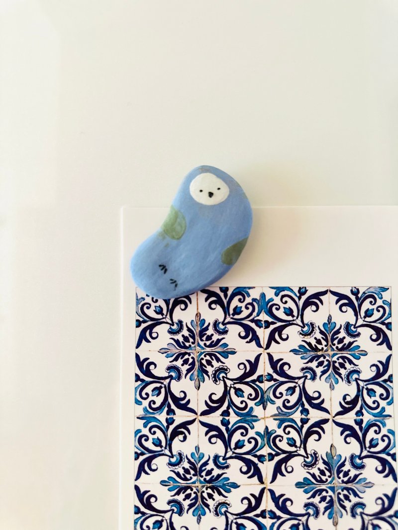 冰箱上的青鸟 - 冰箱贴/磁贴 - 陶 蓝色