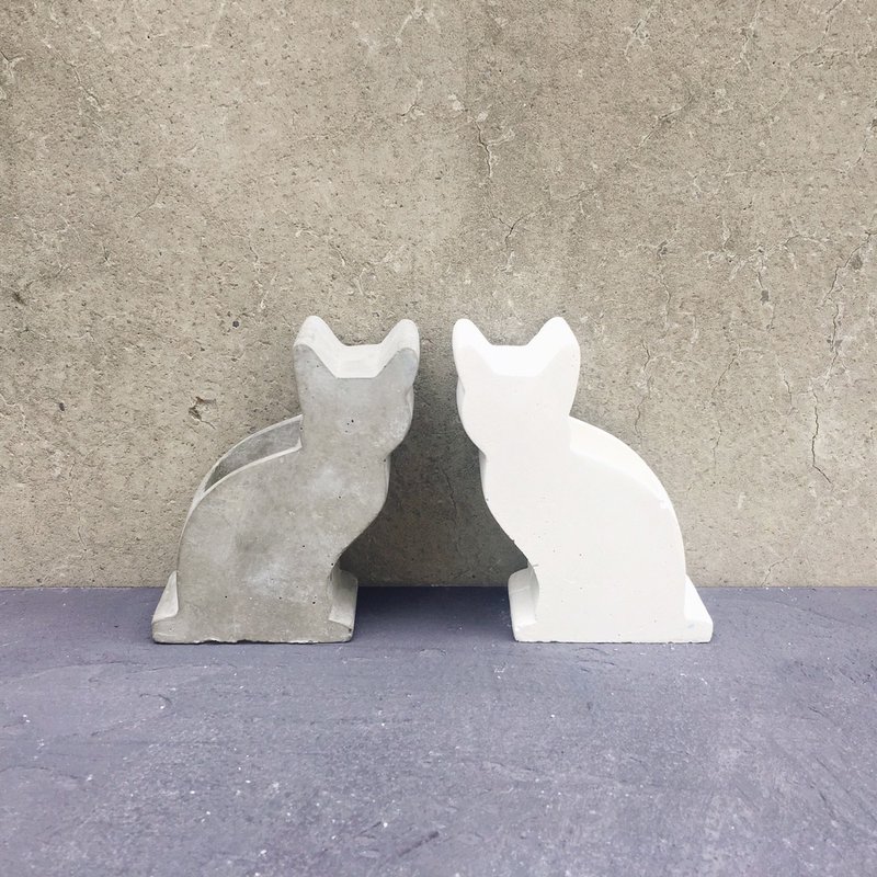 胖精灵Chubby ELF ❤ 猫咪 薰香 盆栽(灰、白) ❤ /摆饰 - 扩香石 毕业 生日 情人节 礼物 多肉 盆栽 水泥 - 植栽/盆栽 - 水泥 多色