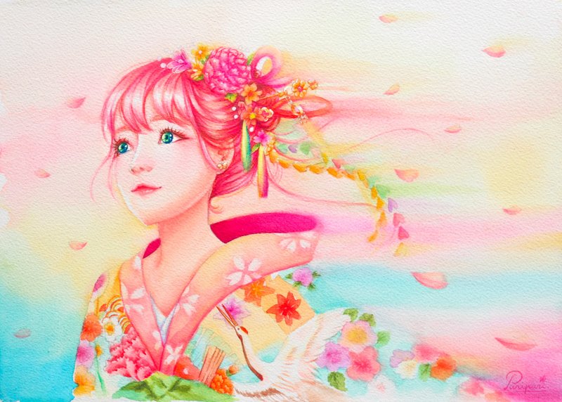 展翅翱翔明信片 - 卡片/明信片 - 纸 多色