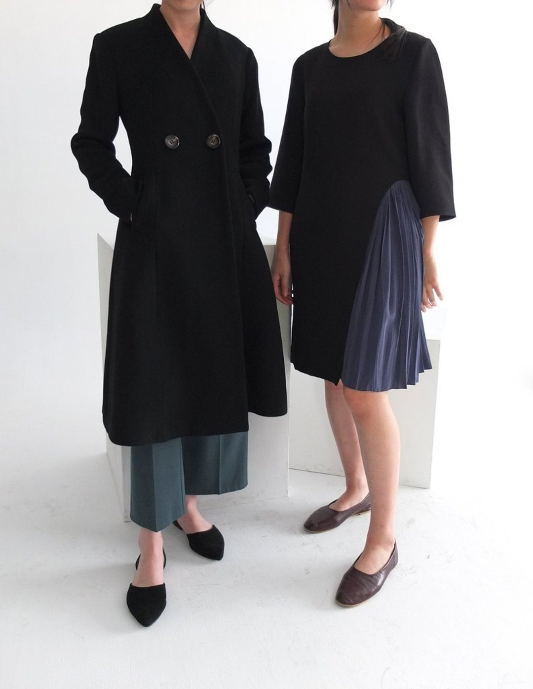 Melton羊毛设计感大衣(展示品出清) - 女装休闲/机能外套 - 羊毛 
