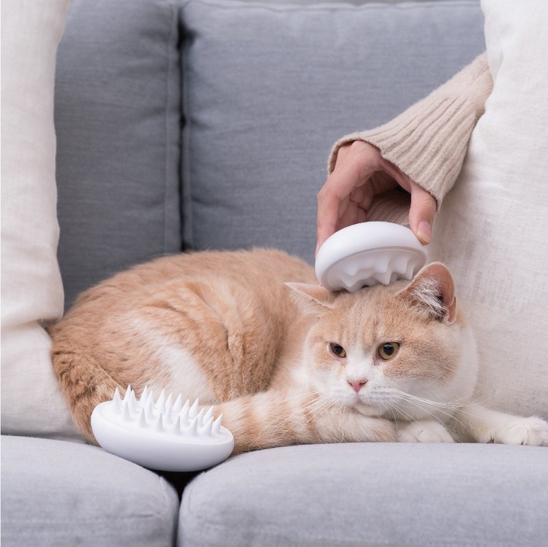 宠物除毛刷 按摩刷 除毛刷 猫用品 宠物用品 - 清洁/美容 - 硅胶 白色