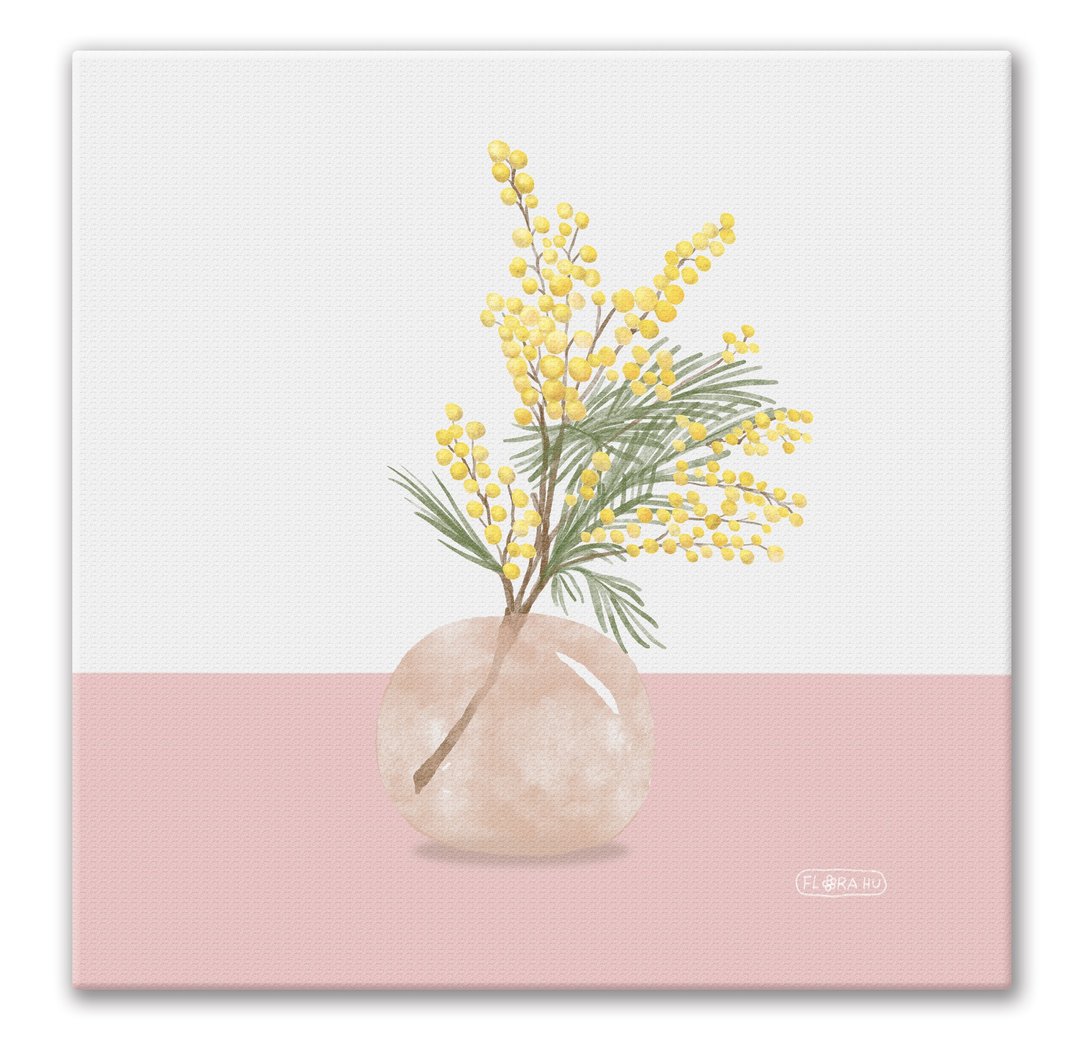 【Flora 原创设计】岁月静好_含羞草 | 20×20CM 无框画 - 海报/装饰画/版画 - 棉 多色