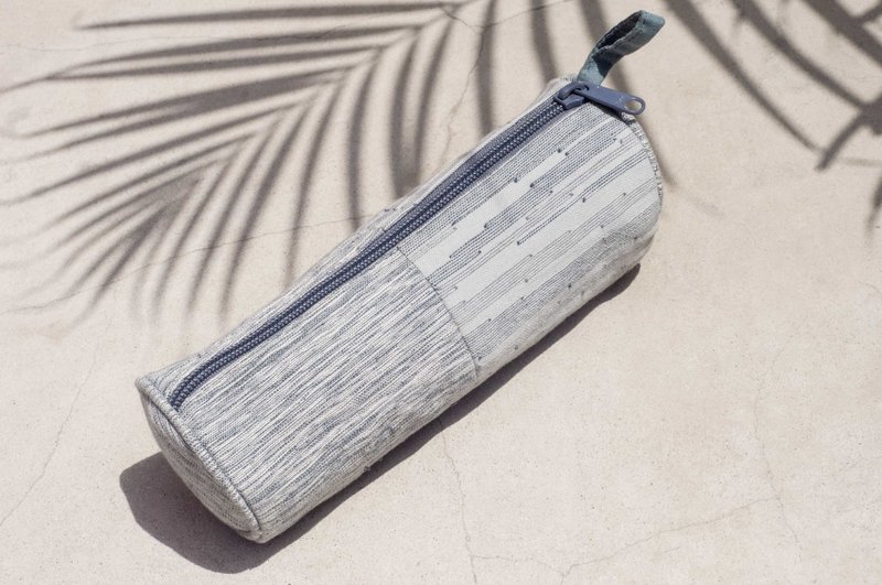 达卡织化妆包 民族风包 笔袋 餐具袋 手工帆布包 笔盒-暖流渐层色 - 铅笔盒/笔袋 - 棉．麻 多色