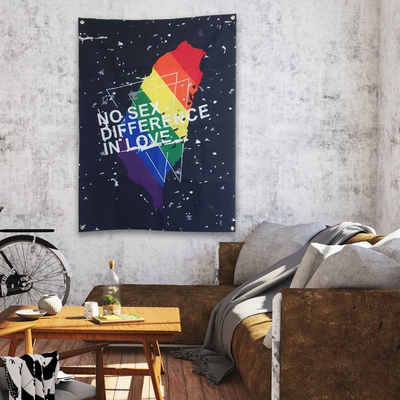 台湾地图/挂布/彩虹 - 海报/装饰画/版画 - 其他材质 多色