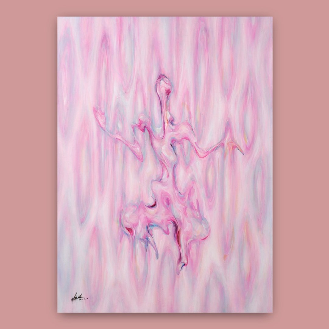 单独 /艺术挂画 /抽象画 /灵魂画作 /装饰油画 - 海报/装饰画/版画 - 颜料 粉红色