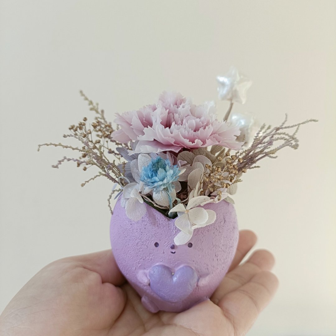 DIY 材料包 永生康乃馨盆花招财猫 | 注连绳 | 达摩|g 七夕情人线下取货 - 植栽 - 植物．花 多色