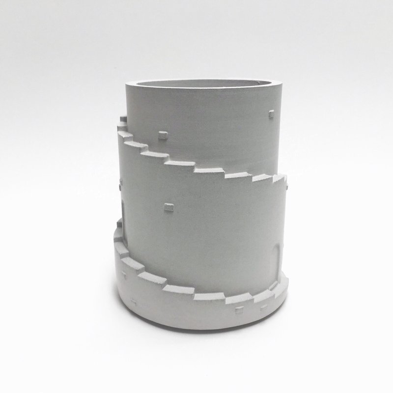 高塔水泥盆 - 植栽/盆栽 - 水泥 灰色