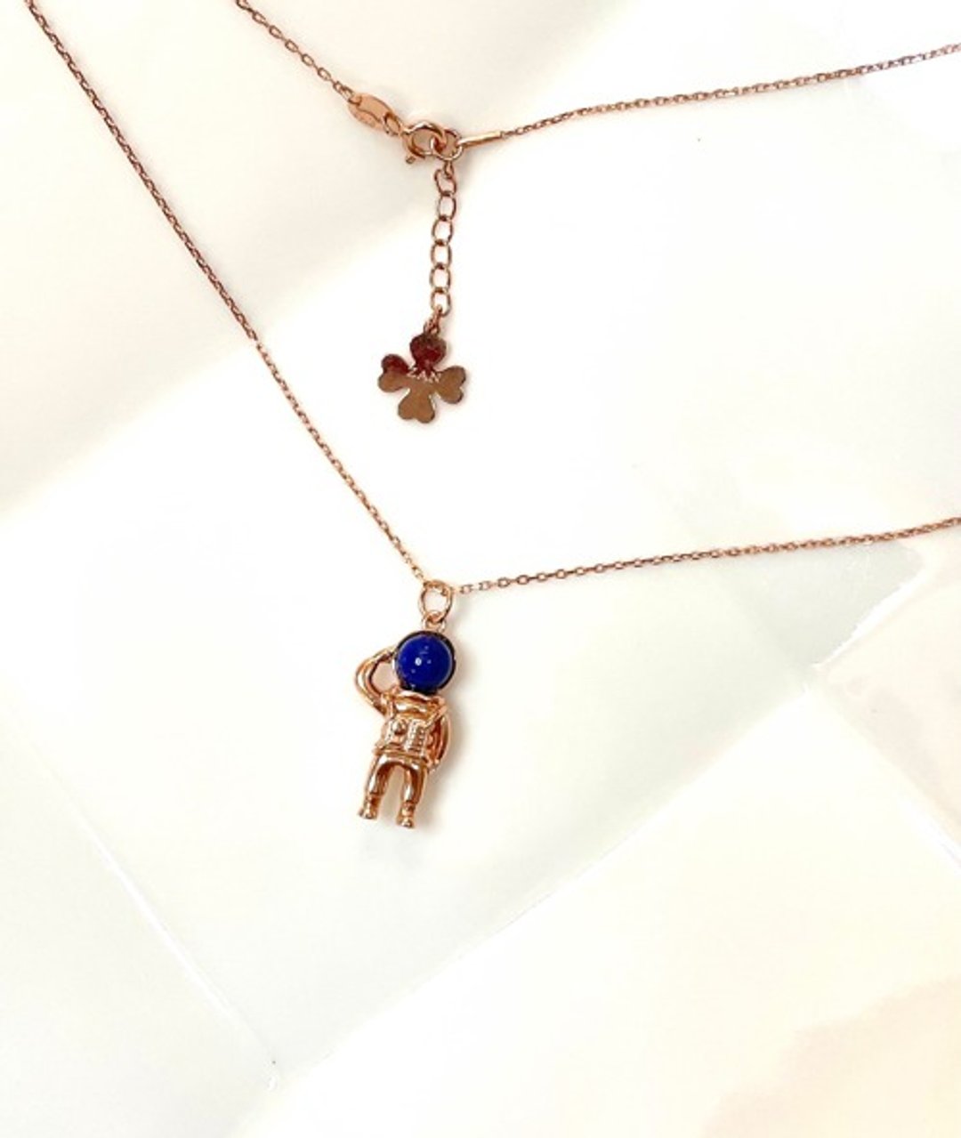 Astronaut Necklace Lapis Lazuli Astronaut Lapis Lazuli - 项链 - 宝石 