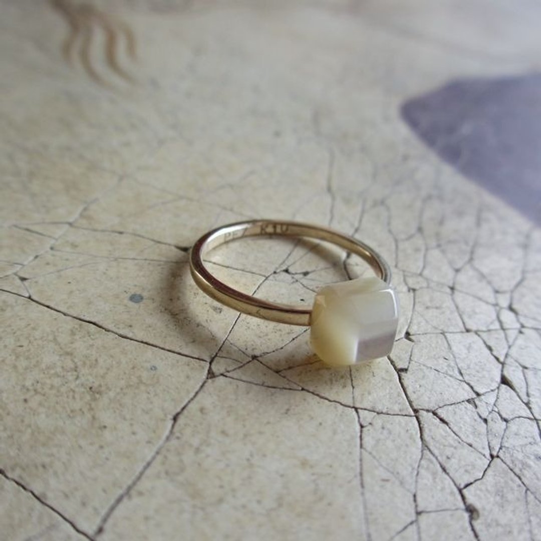 K10YG Shell Ring - 戒指 - 其他金属 金色