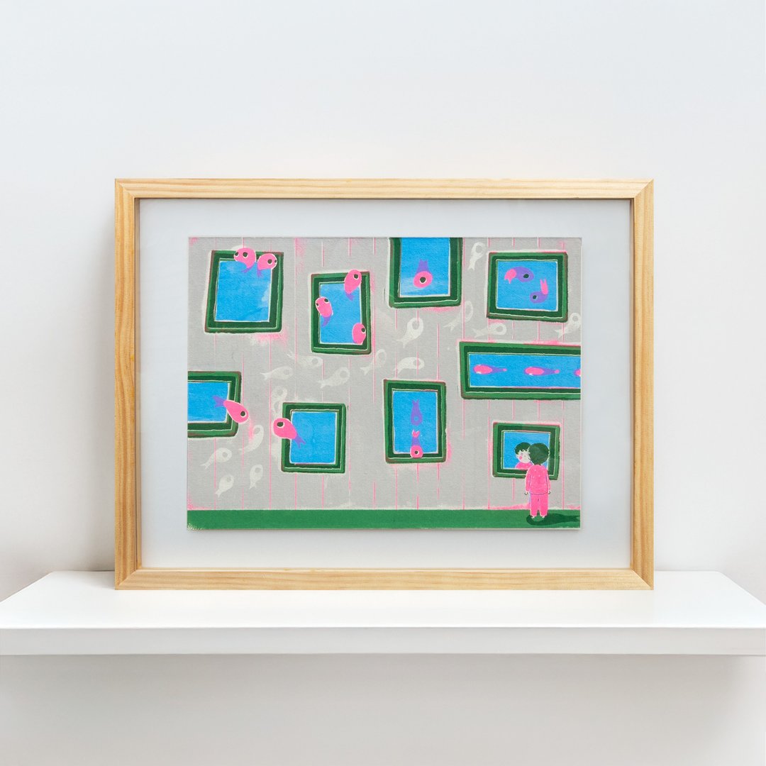 【手工版画_自游系列】破框 - 海报/装饰画/版画 - 其他材质 灰色
