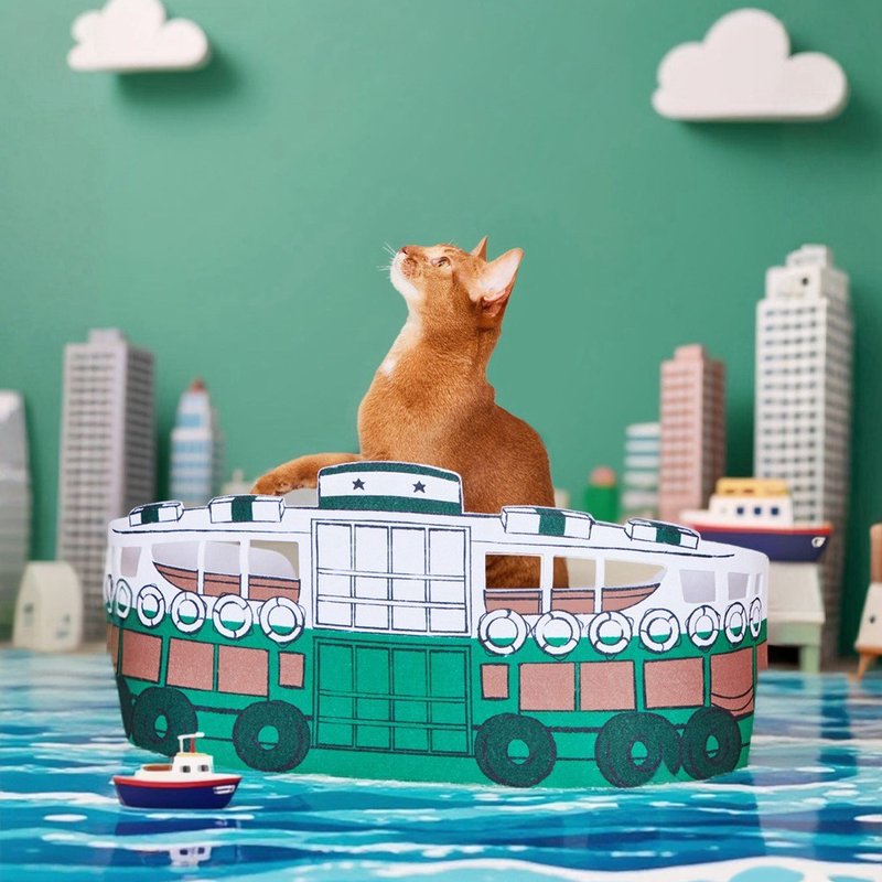 猫抓板 香港渡海小轮 - 抓板/跳台 - 纸 多色