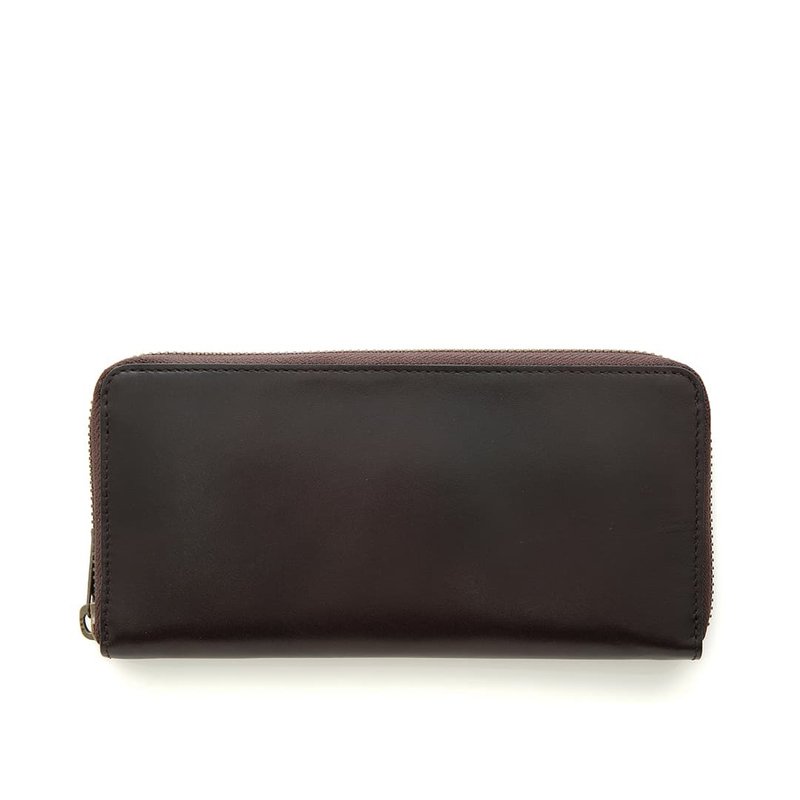 Antiqueㄇ型长夹-复古深棕 - 皮夹/钱包 - 真皮 咖啡色