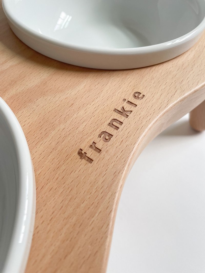 宠物碗架 雷雕 定制服务 - 碗/碗架 - 木头 