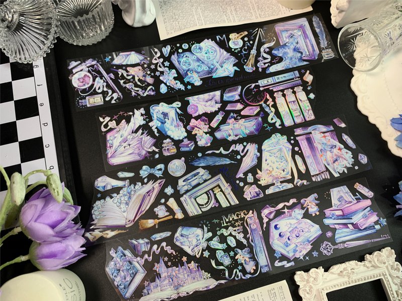 魔法指南 PET 纸胶带 拼貼素材 10米卷 長循環 台灣大年製 - 纸胶带 - 其他材质 多色