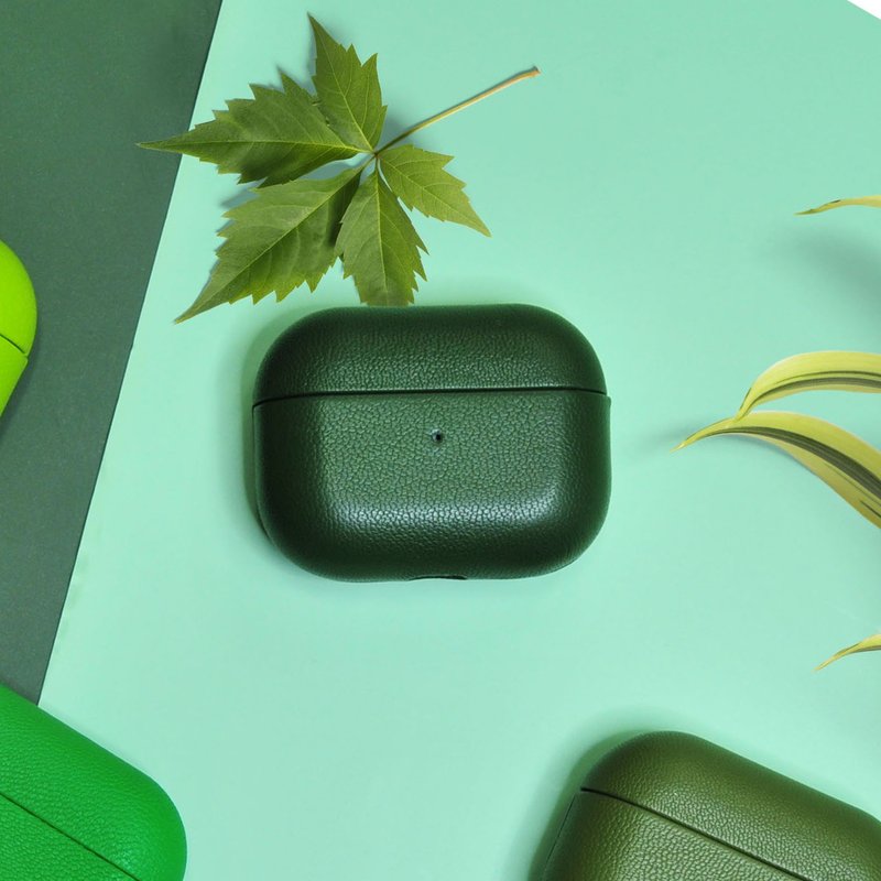 AirPods 4/3/Pro/Pro2 皮革 耳机壳 Deep Forest 森林 定制化刻名 - 耳机 - 真皮 绿色