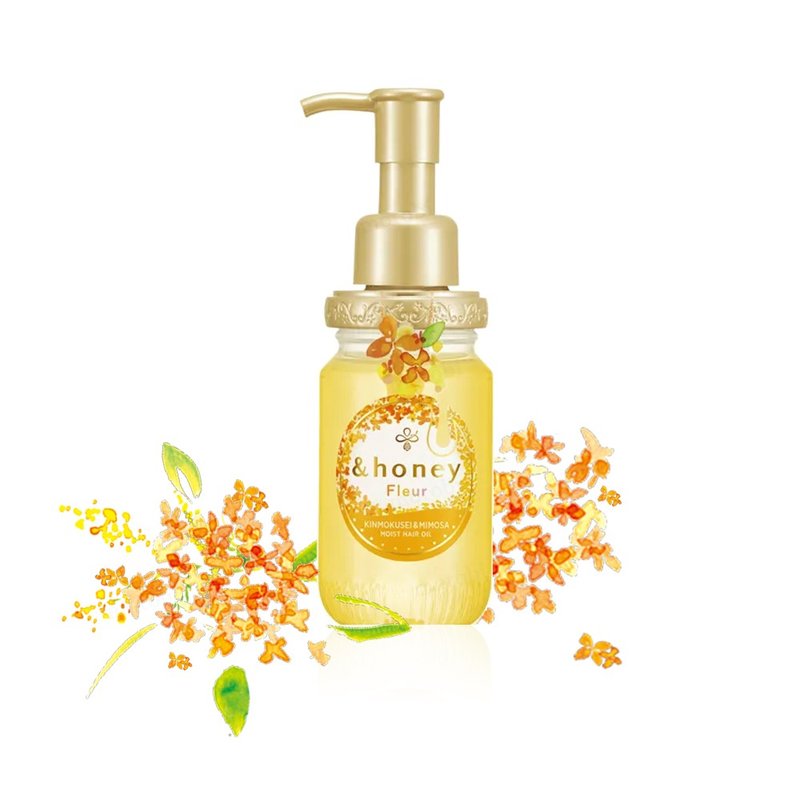 日本 &honey Fleur 蜂蜜轻盈舒愈护发油 免冲洗 - 润发用品 - 其他材质 橘色