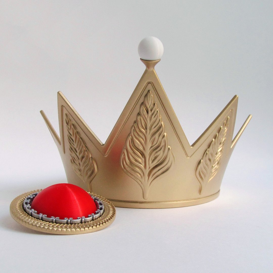 Evil Queen accessories: Crown and Brooch - 发饰 - 塑料 金色