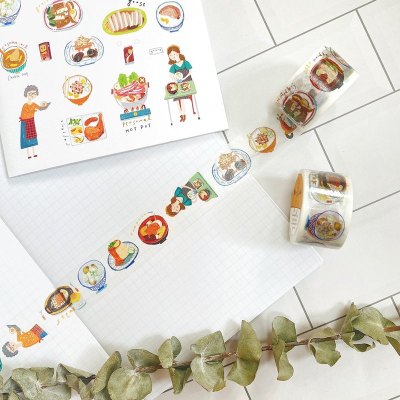 台湾小吃款 | Meteorillust插画纸胶带 - 纸胶带 - 纸 白色