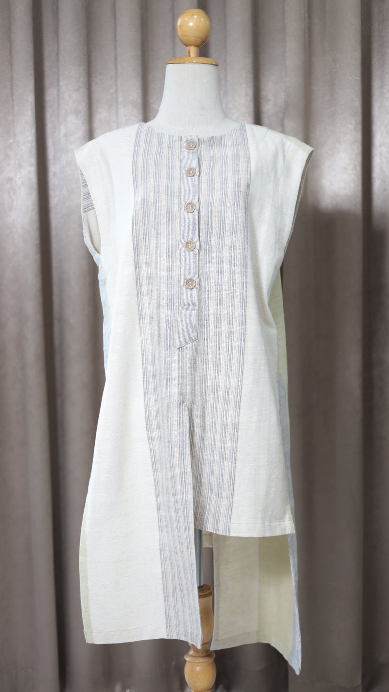 Loom & Leaf - 手捻棉手工编织长版上衣 - 女装上衣 - 棉．麻 多色