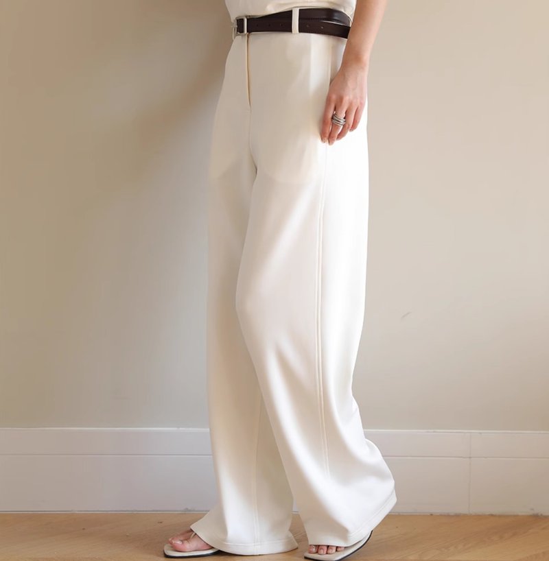 【醋酸莫代尔】法式簡約/垂坠显瘦弯刀裤 - 女装长裤 - 其他材质 多色