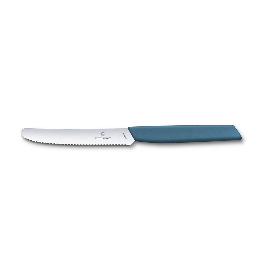 VICTORINOX 瑞士维氏 Swiss Modern 蕃茄刀 11cm 蓝 6.9006.11W2 - 露营用品 - 不锈钢 蓝色