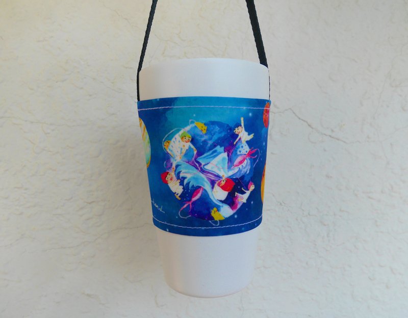 饮料提袋 | 宇宙飞行款 - 随行杯提袋/水壶袋 - 聚酯纤维 