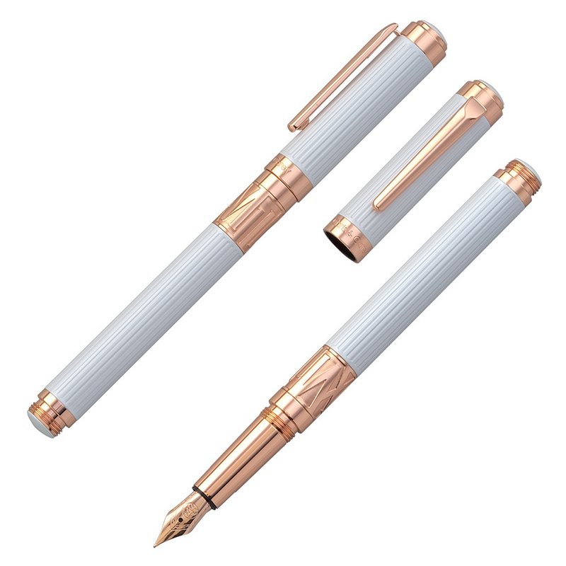 【Chris&Carey】Toki 时系列/直线珠光白钢笔TKFP-05 - 钢笔 - 其他金属 