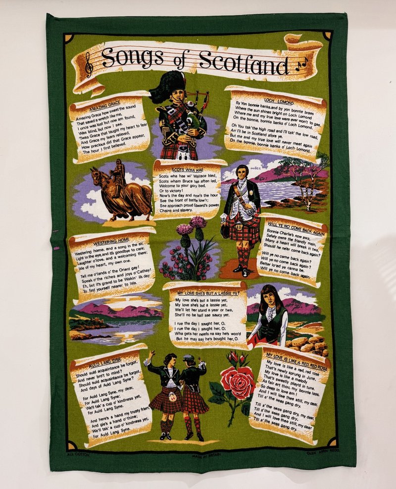 诞生年份 布历Songs of Scotland 美国早期年份布面茶巾 系列 - 门帘/门牌 - 棉．麻 多色