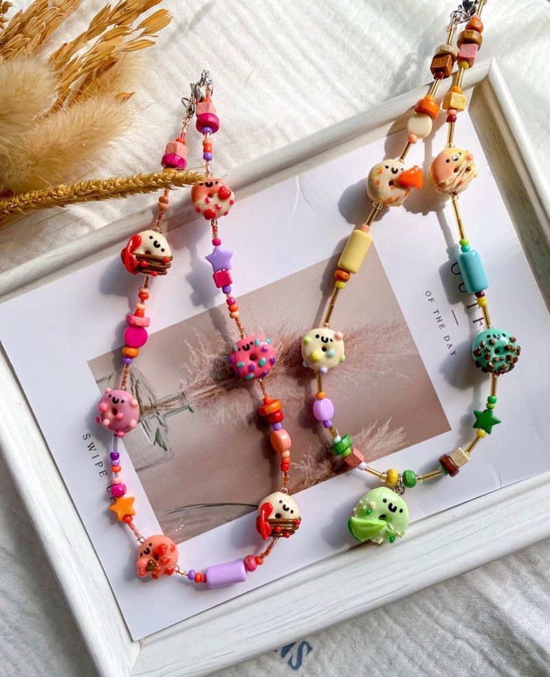 甜甜圈项链   可爱项链   食物项链 - 项链 - 陶 