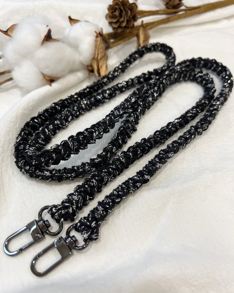 编织手机斜背长绳【闪银黑/闪银白】长绳 /手机背带 - 手机配件 - 其他材质 