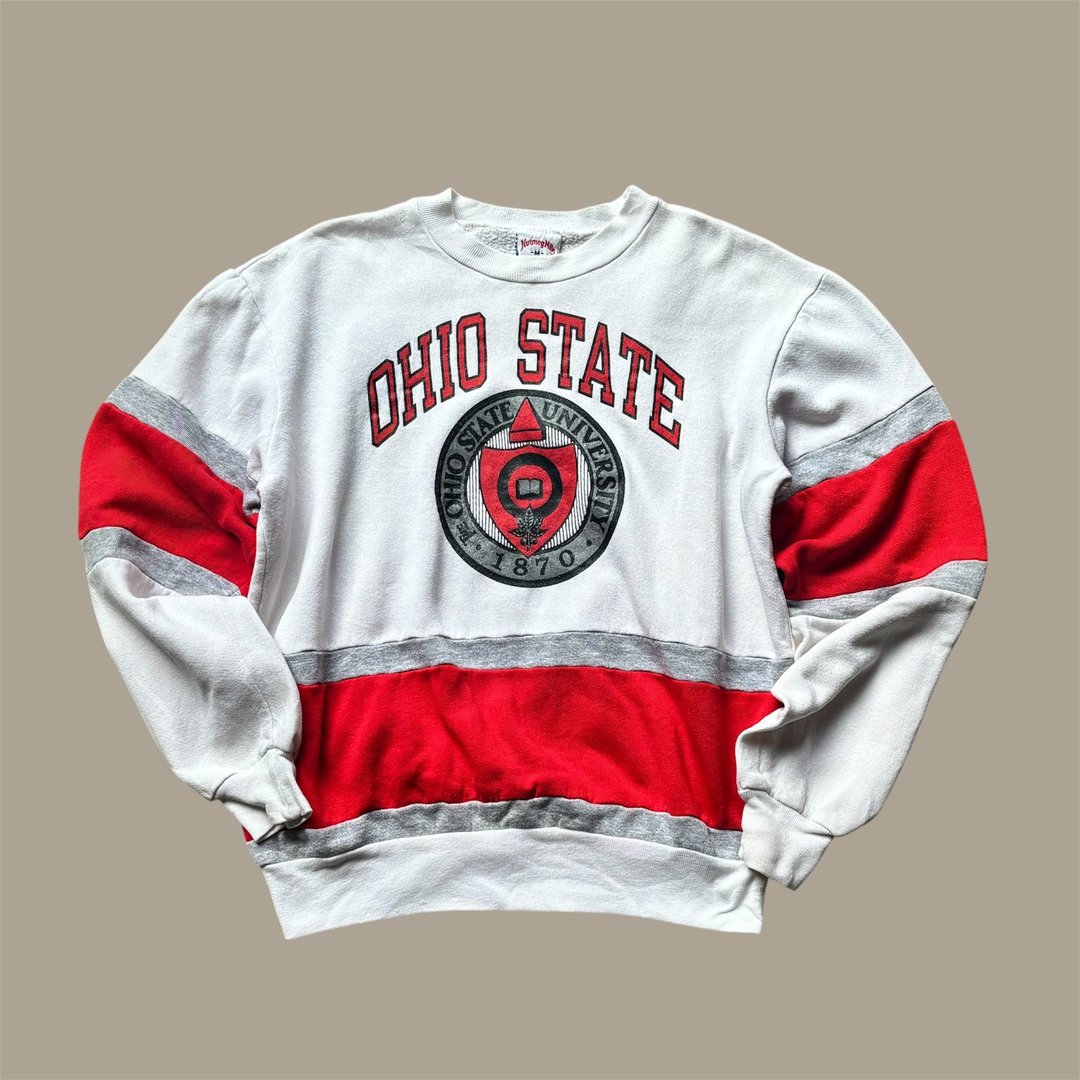 美国古着OHIO STATE 大学T sweatshirt - 中性连帽卫衣/T 恤 - 棉 多色