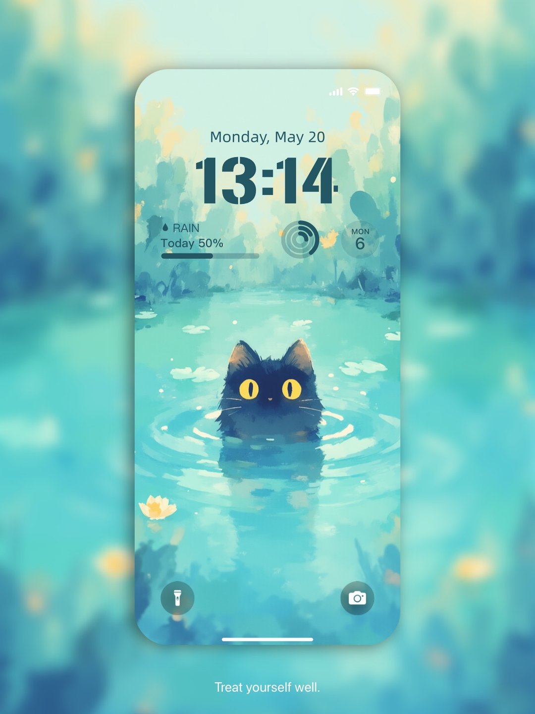 【数码】手机壁纸 | 荷塘里的猫猫 - 电脑手机桌布/贴图/App 图示 - 其他材质 
