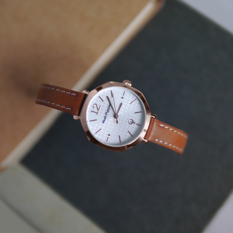 Hush Puppies 闪耀都会八角女表(HP3904)-玫瑰金 - 女表 - 不锈钢 金色