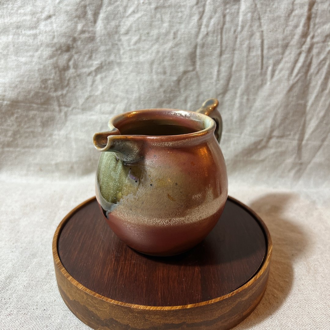 柴烧落灰金彩茶海 / 公道杯 / 小平凡手作 - 茶具/茶杯 - 陶 