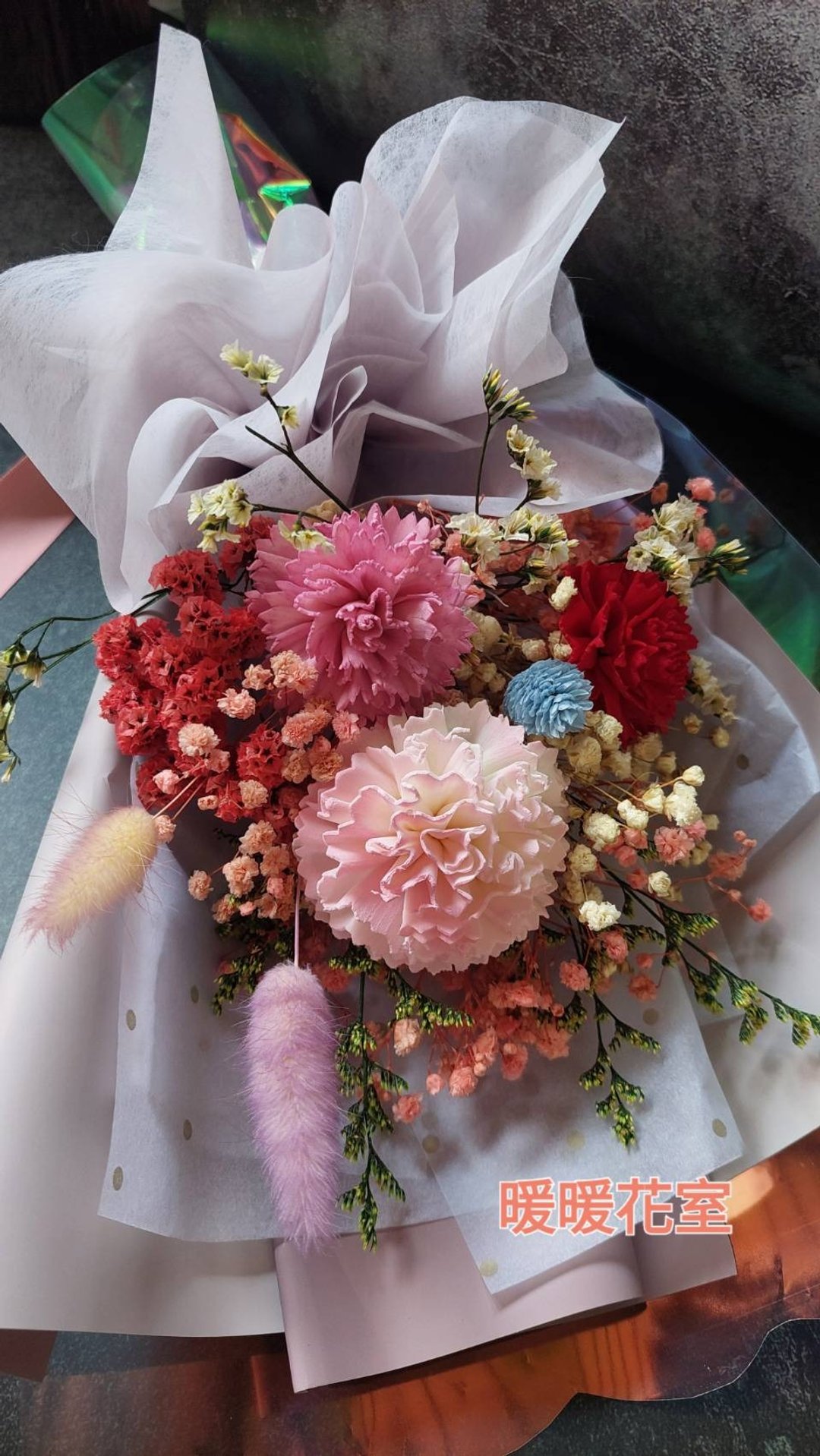 妈咪我爱您  永生花花束/扩香花束 - 干燥花/捧花 - 植物．花 
