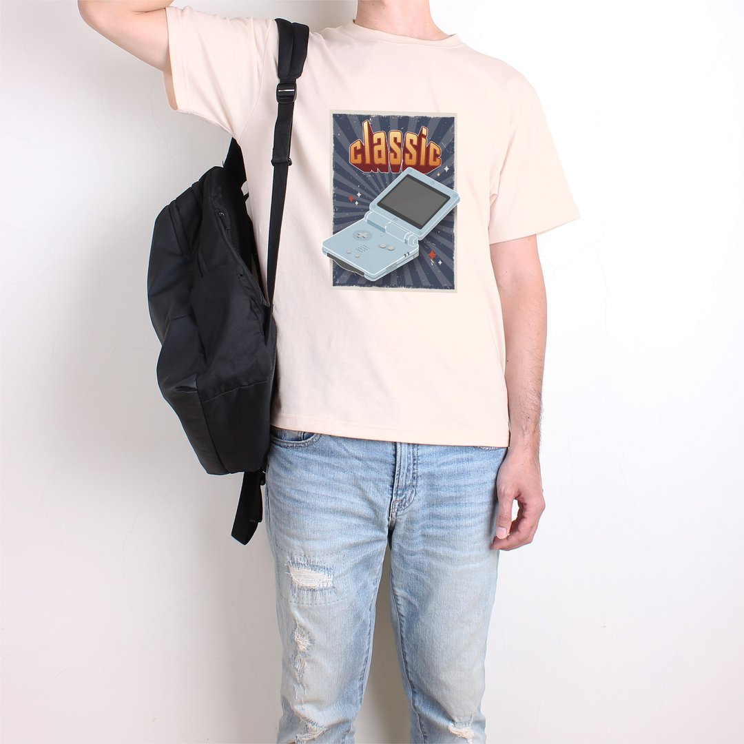 【复古】Gameboy游戏机  短T/男上衣/女T恤/T-Shirt - 男装上衣/T 恤 - 棉 黑色