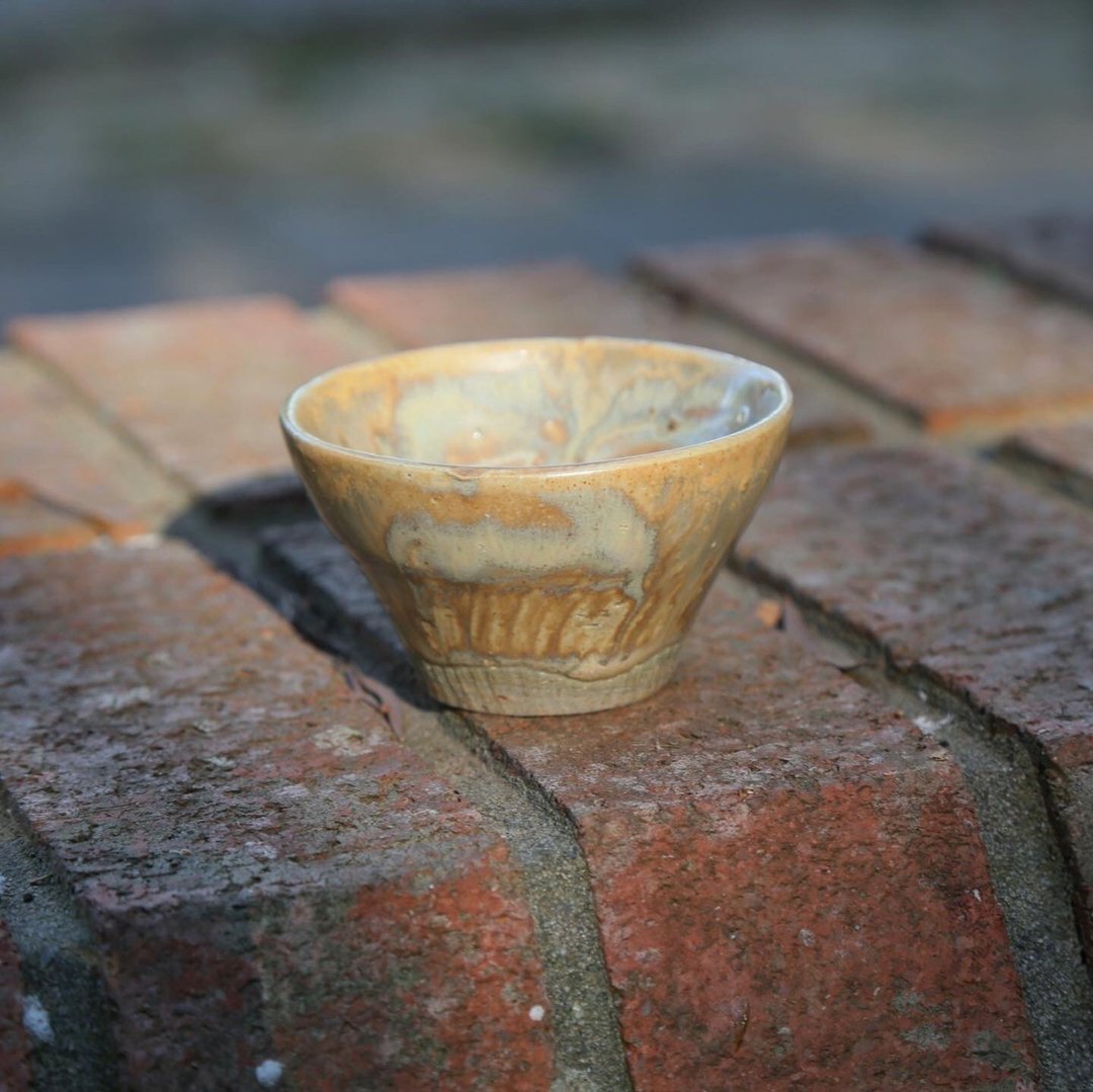 一场雨陶杯 手工器皿 陶器 - 茶具/茶杯 - 陶 橘色