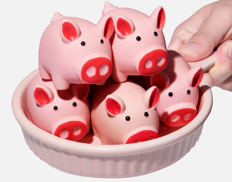 【小猪】环保乳胶宠物发声陪伴/磨牙耐咬玩具 - 玩具 - 其他材质 粉红色