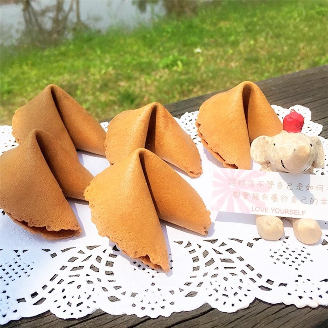 婚礼小物 定制化幸运签饼 二次进场桌上礼 咖啡风味 抽奖幸运饼 - 手工饼干 - 新鲜食材 咖啡色