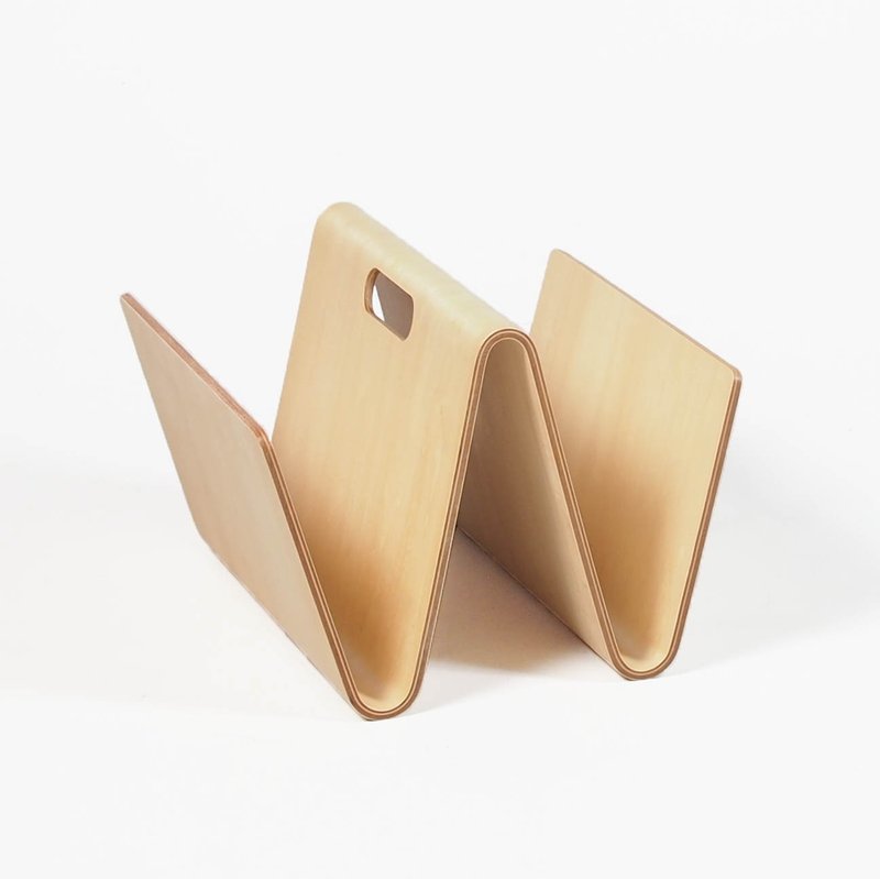 【亚提斯】北欧风曲木杂志架 -椴木 - 摆饰 - 木头 咖啡色