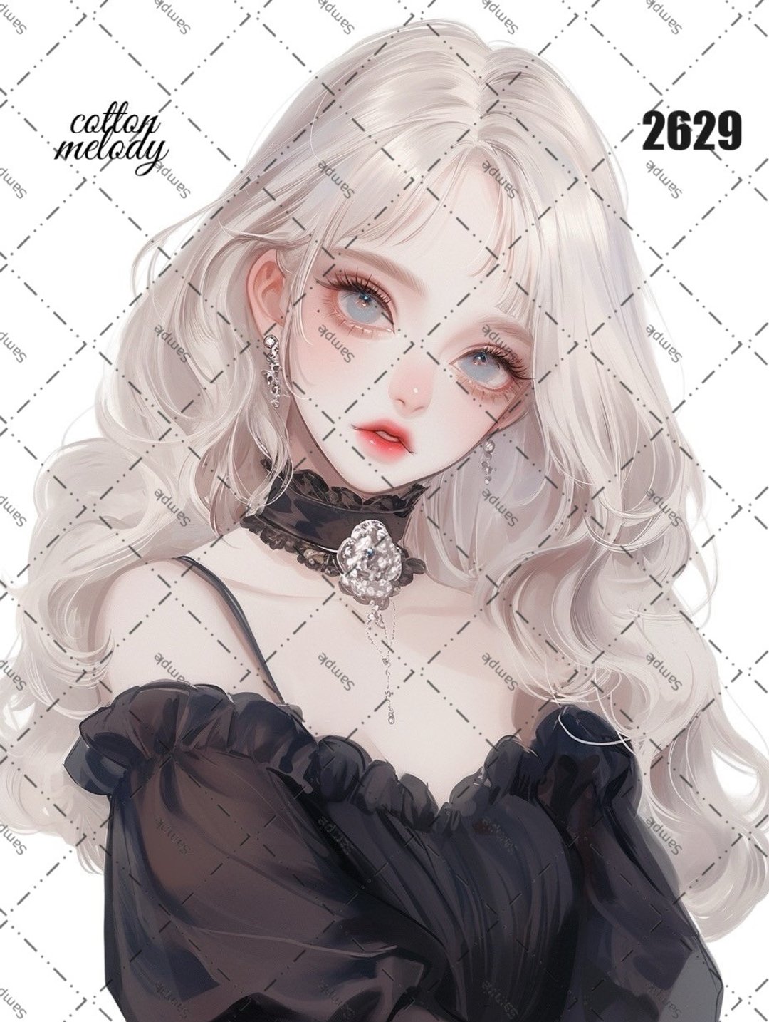 original sticker no.2629 人物贴纸 原创贴纸 原创人物贴纸 装饰贴纸 cotton melody - 贴纸 - 纸 