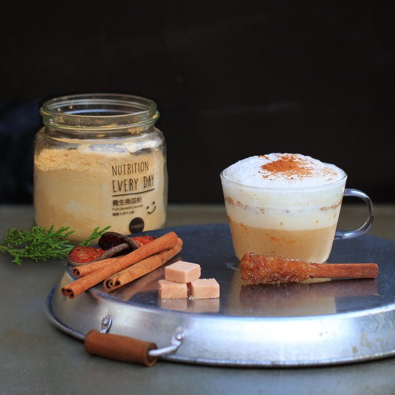 养生南瓜粉 300g /无加糖、无麸质 - 谷物麦片 - 新鲜食材 橘色