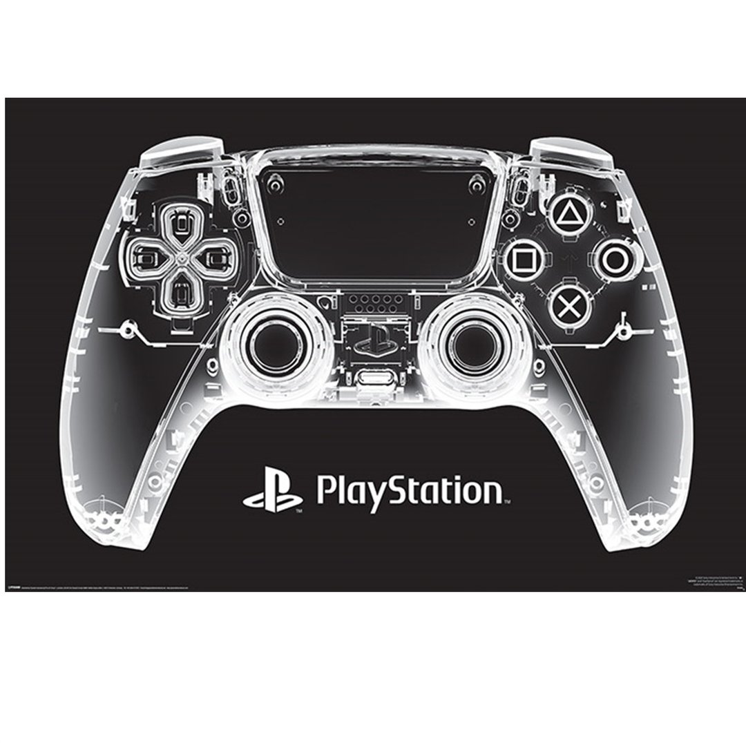 【PlayStation】PS5游戏手把 (透视) 海报 - 海报/装饰画/版画 - 其他材质 黑色