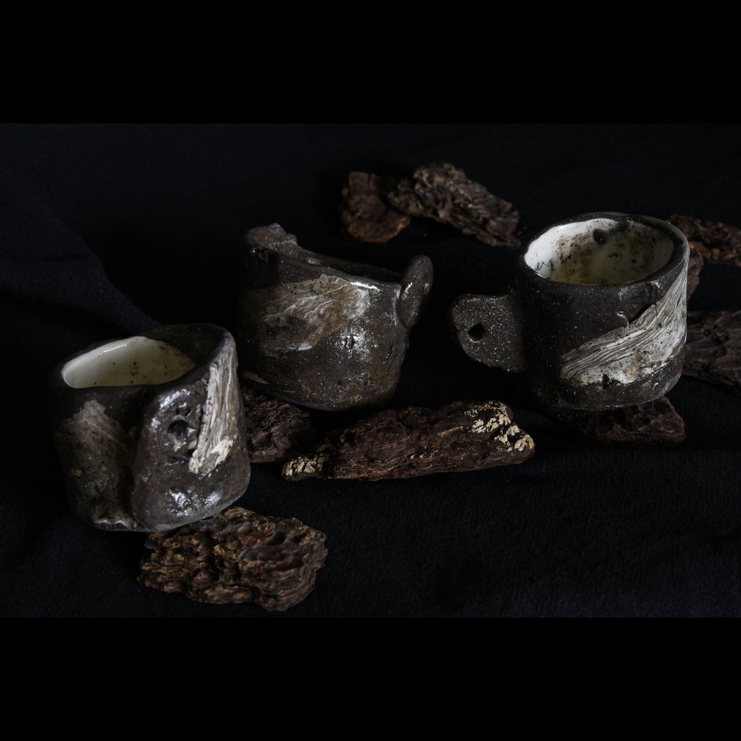 。流纹拼接 咖啡酒展挂孔试饮小杯 - 其他杯子 - 陶 