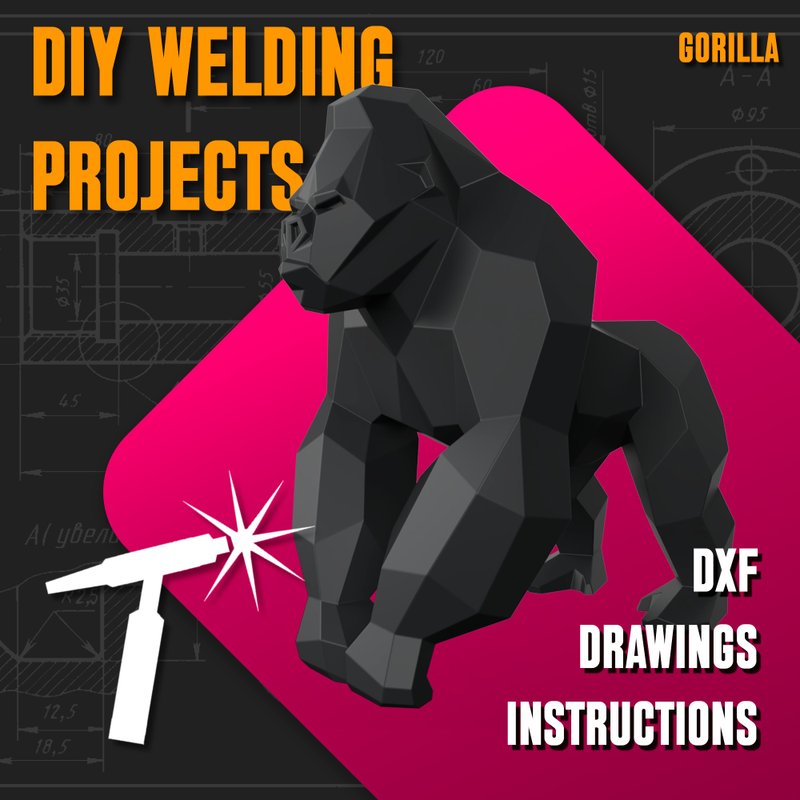 焊接项目计划图 Gorilla（DXF、PDF） - 图文模板设计 - 其他材质 