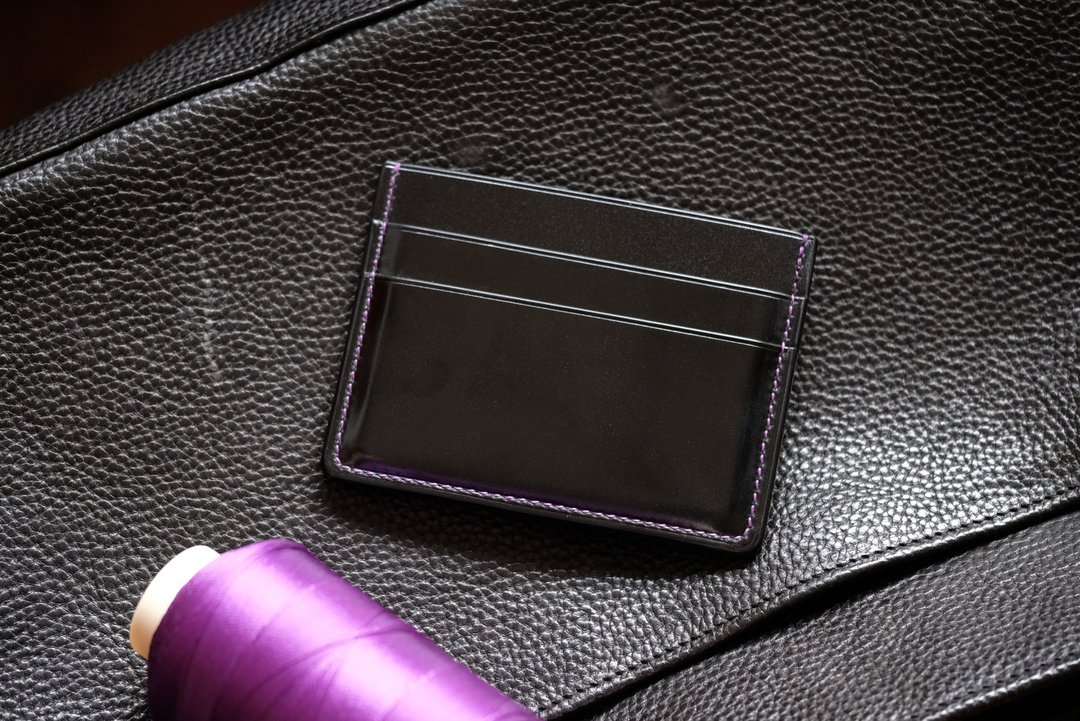 MILDY HANDS - Card Wallet D01 - 马臀皮卡片夹 shell cordovan - 皮夹/钱包 - 真皮 黑色