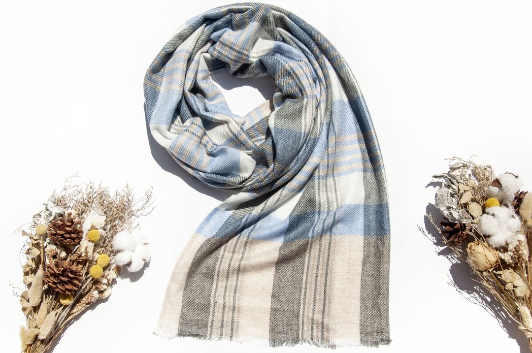 喀什米尔Cashmere 针织围巾 纯羊毛围巾 手织围巾 编织围巾-希腊 - 围巾/披肩 - 羊毛 多色