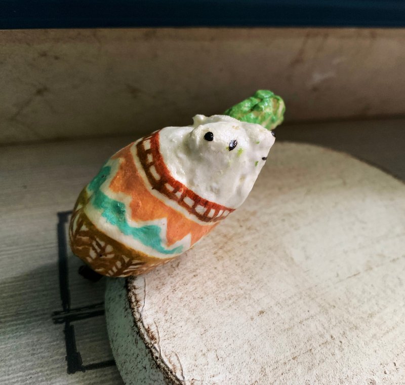 仙人掌北极熊 日本轻质土 戒指 插画风 - 戒指 - 其他材质 