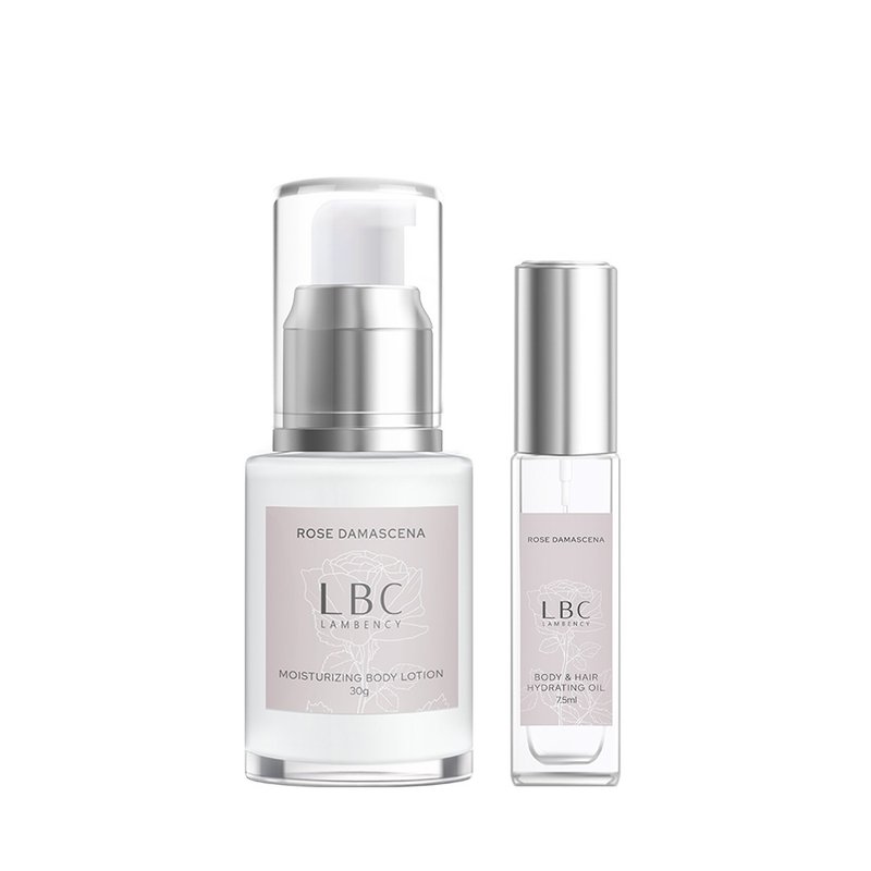 LAMBENCY 水漾玫瑰身体养护-旅行组(晶粹油、身体乳) - 旅行套装 - 其他材质 