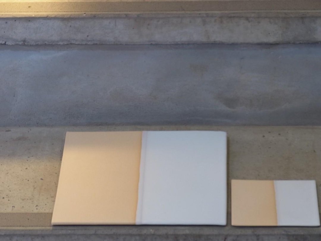 2-tone four-sided flat plate white &amp; masicot - 浅碟/小碟子 - 陶 